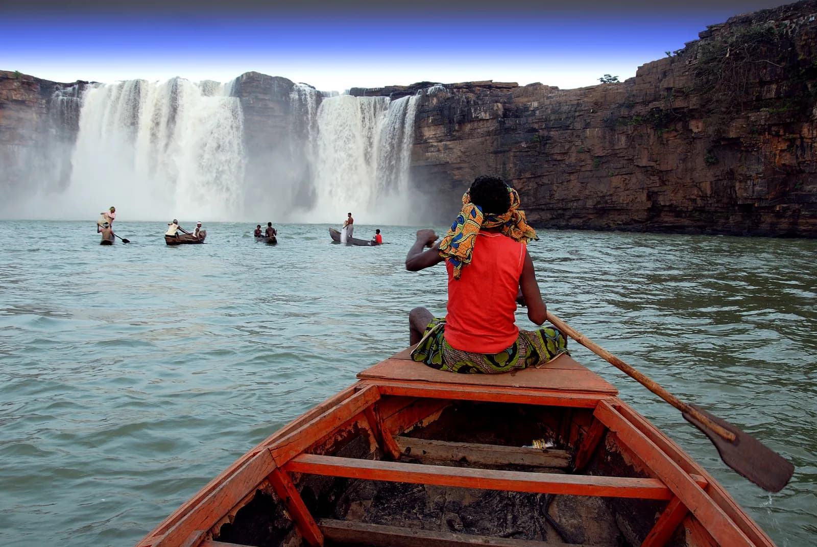 The wide horseshoe Chitrakote Falls on the Indravati river in Bastar