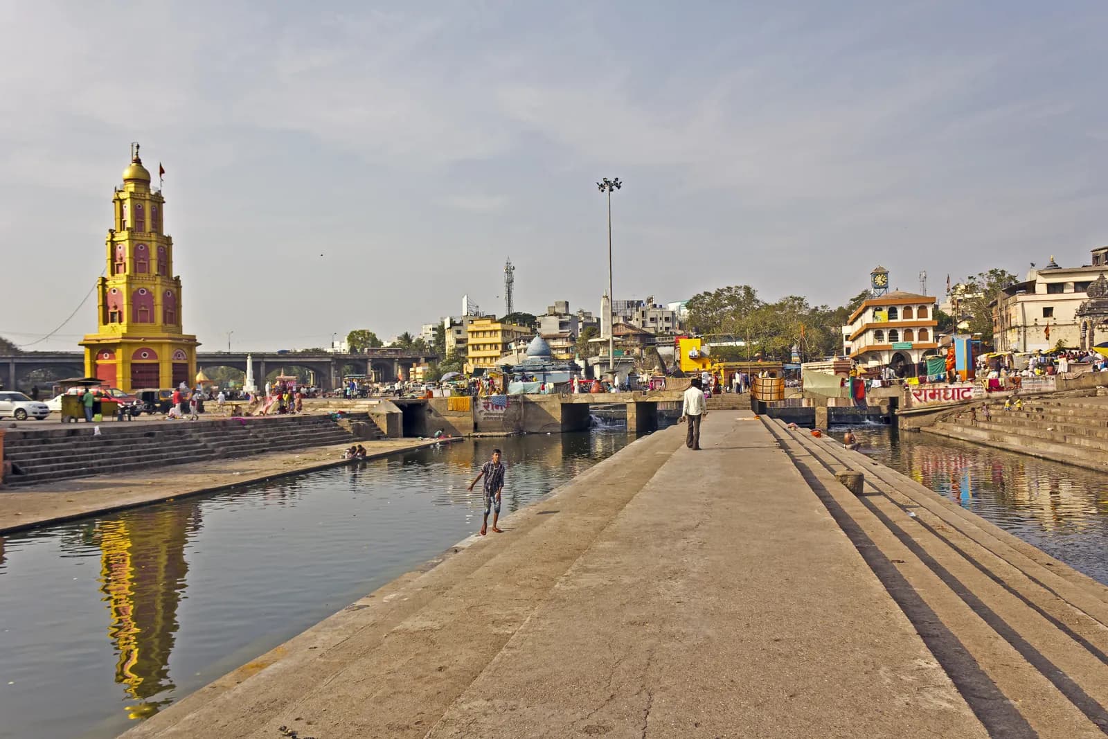 The Ram Kund bathing ghat on the Godavari at Panchavati, Nashik