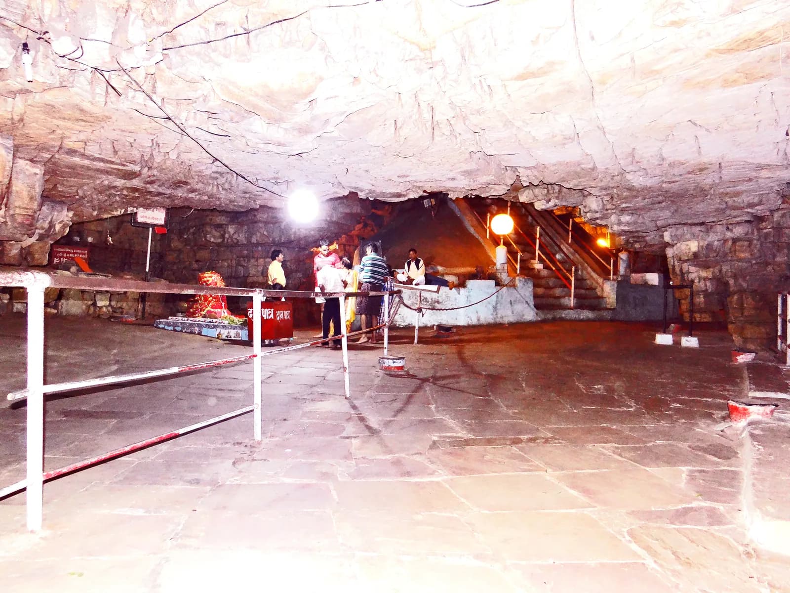 The cave-like Sati Anasuya ashram beside the Mandakini at Chitrakoot